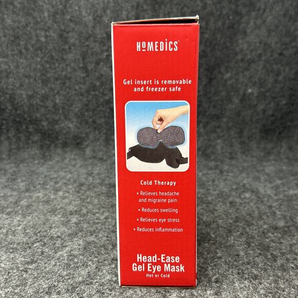 NEW HoMedics Eye Mask Head Ease Freezable Gel Heat Cold Therapy Plush LED Relief - Picture 2 of 7